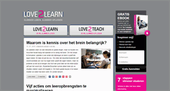 Desktop Screenshot of love2learn.nl